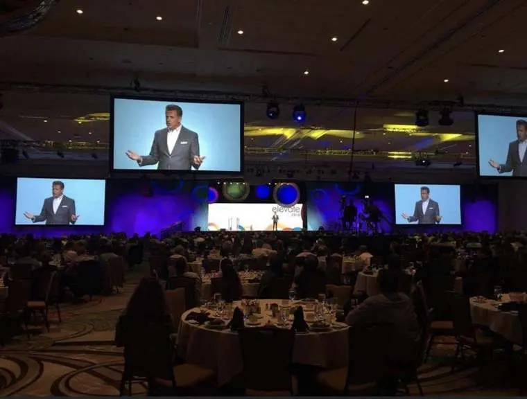 Nick Webb keynote to a packed ballroom