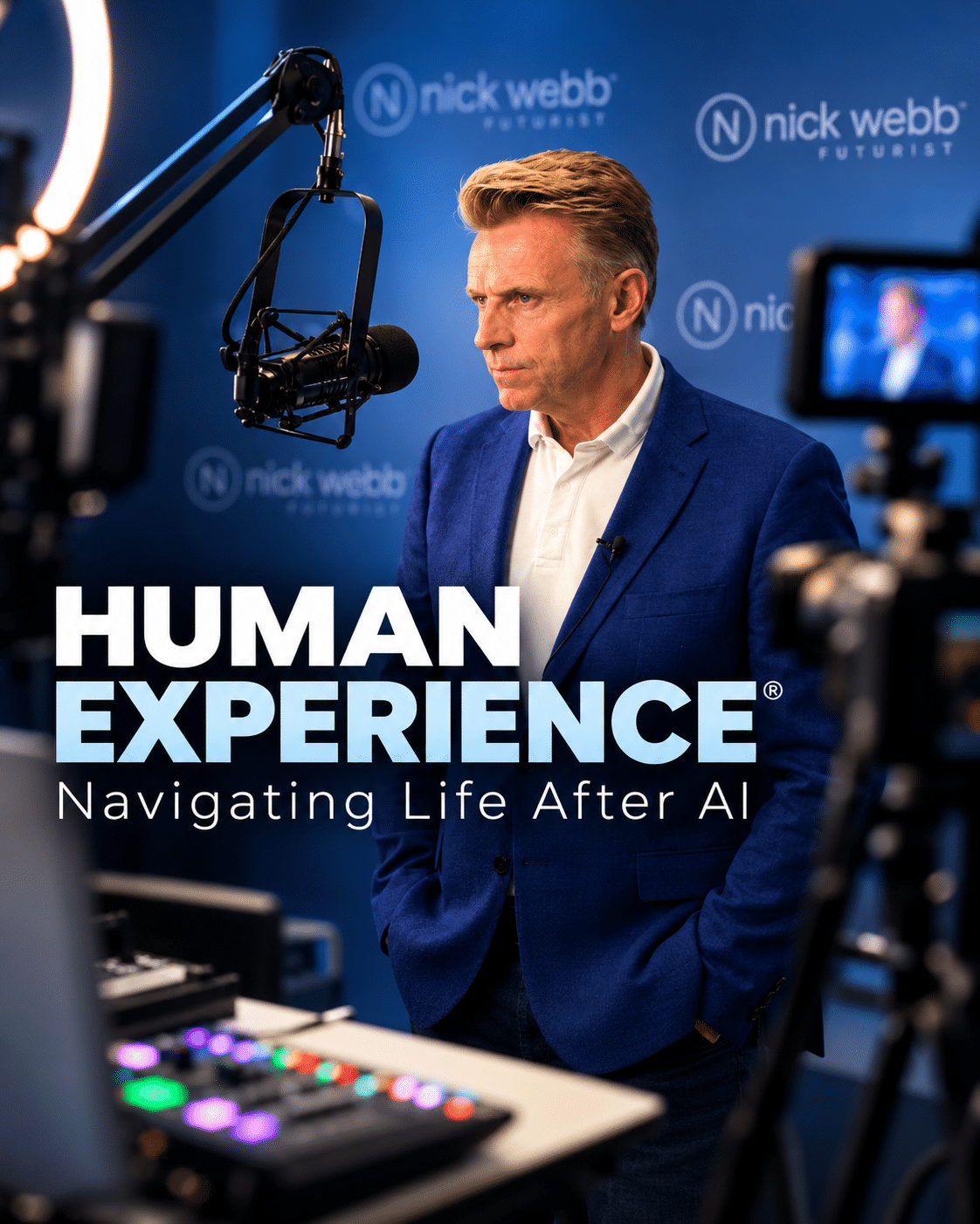 Human Experience: Navigating Life After AI podcast cover with Nick Webb